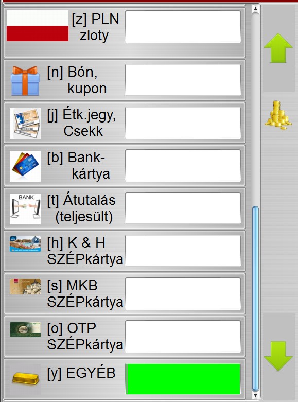 Fizetsi Fajtk (bankkrtya, szpkrtya, stb.)
